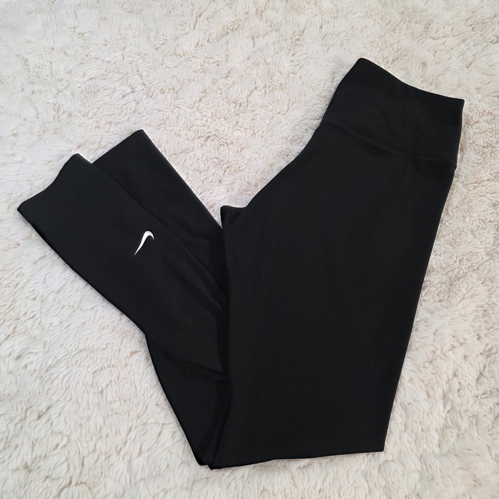 Nike Dri-FIT Womens Size M High Waisted Black Athletic Leggings Outdoor Yoga Run